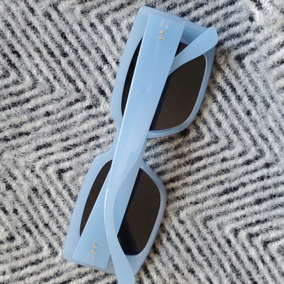 Blue Rectangular Sunglasses - Picture 7 of 8